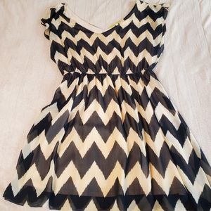 Cevron Print Dress